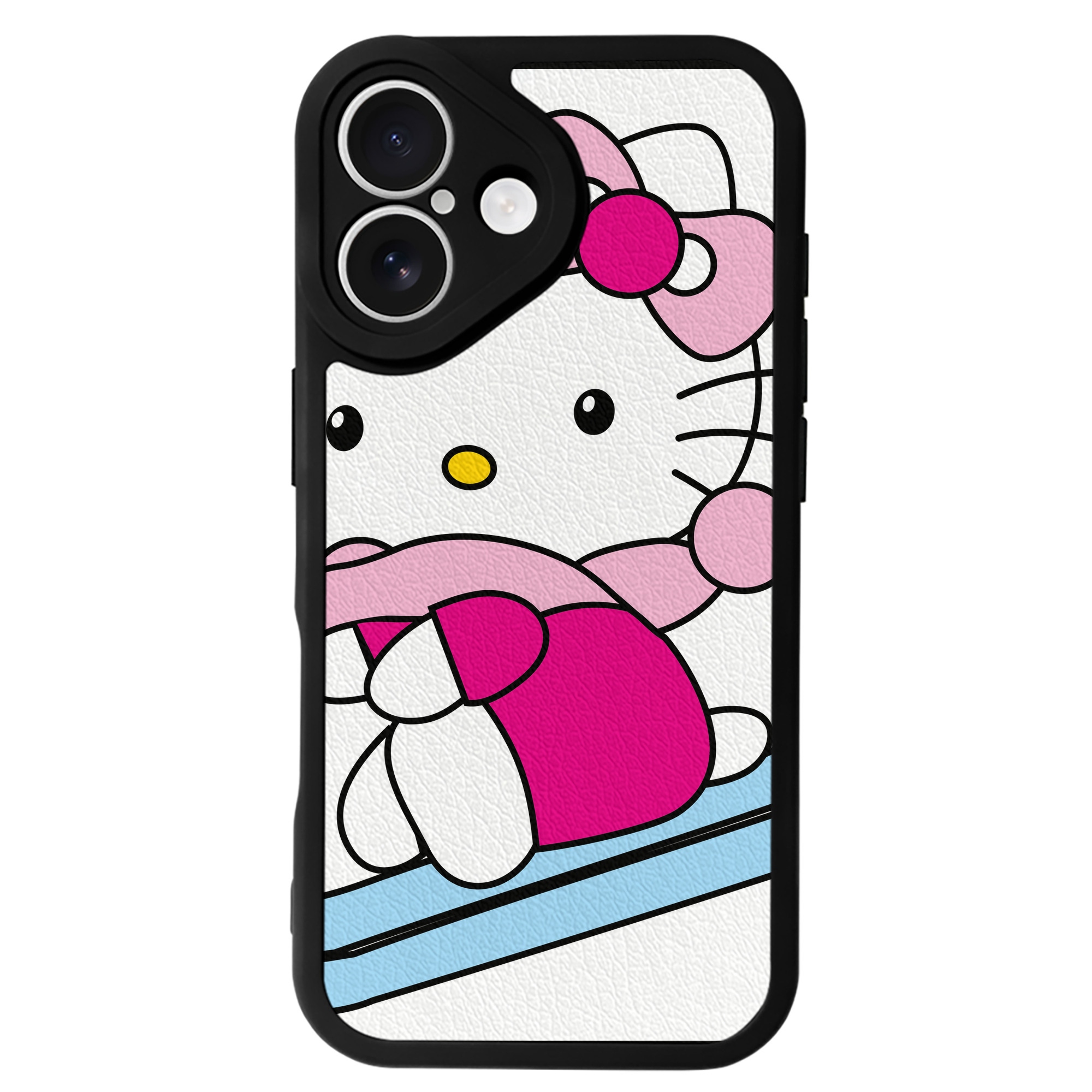 （画像用） Hello Kitty ハローキティ 【iPhone 16シリーズ対応】シリコンスマホケース（レザー調） 材質：シリコン